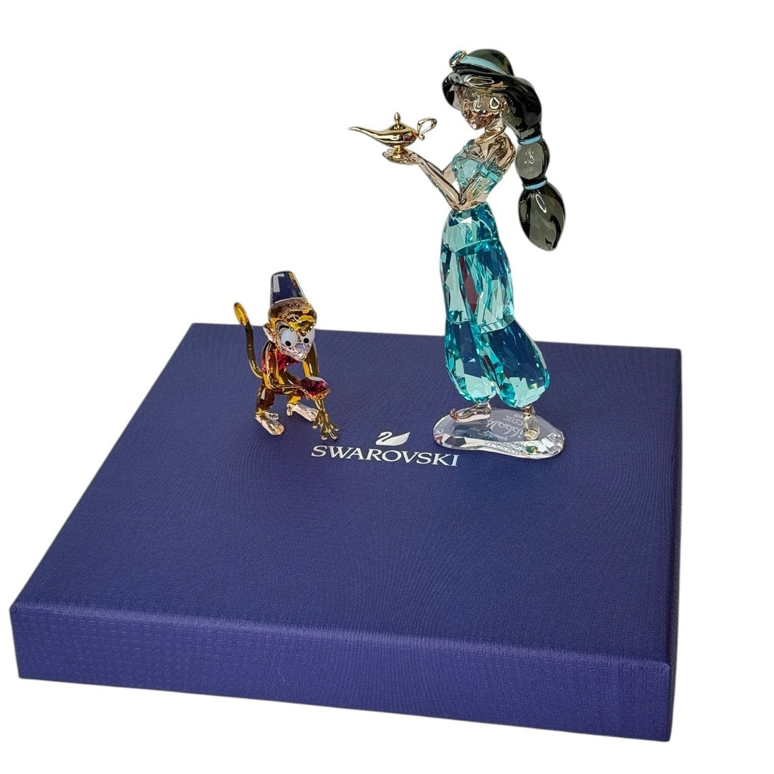Swarovski Princess Jasmine and Abu Bundle Crystals Figurine Home decor