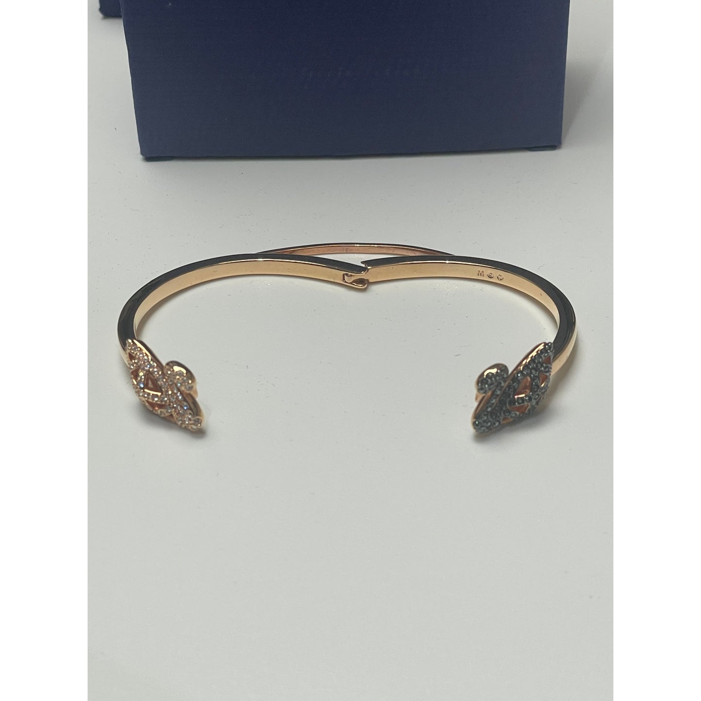 Swarovski Facet Swan Bangle Bracelet Multi Color, Size M