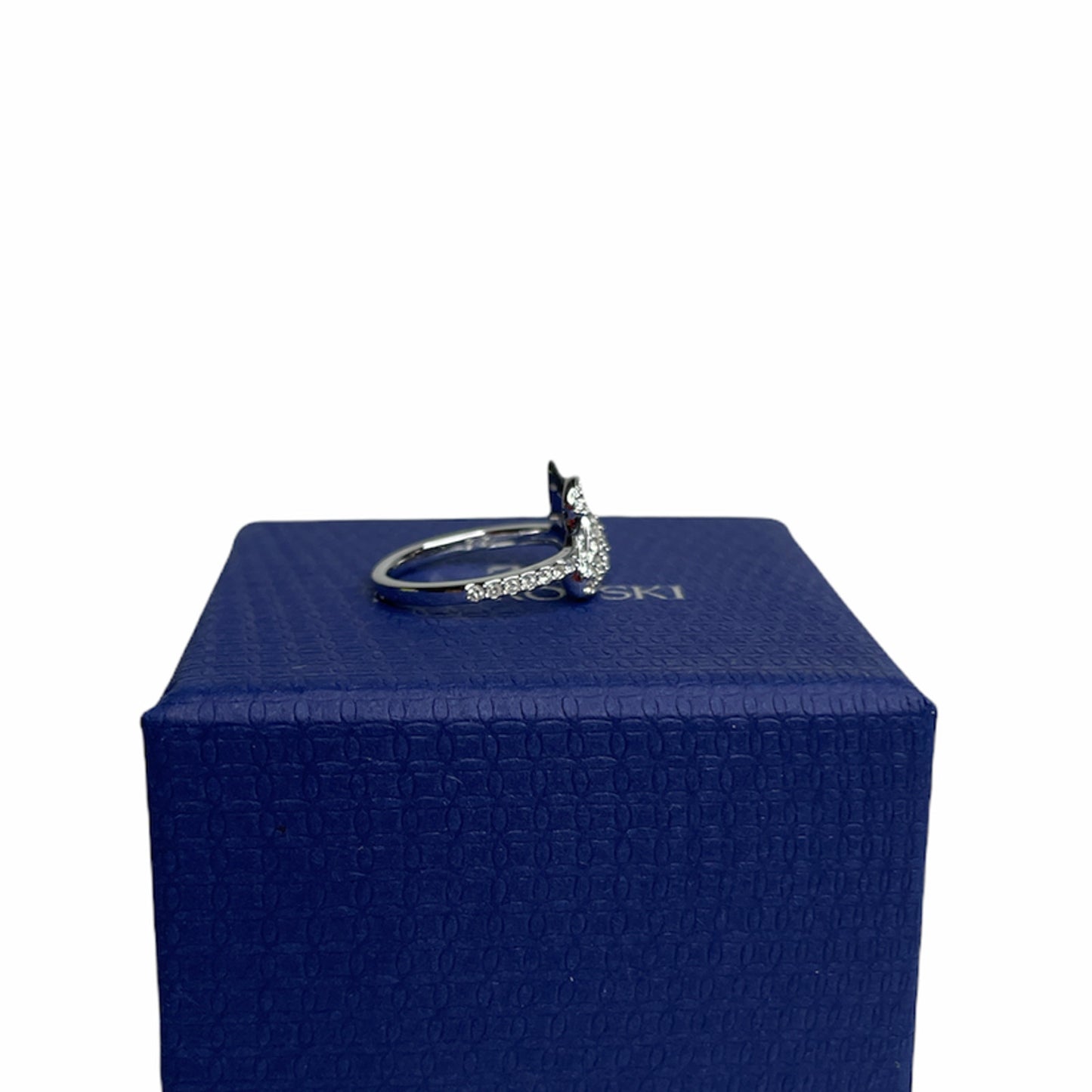 Swarovski Iconic Swan Clear Crystal Silver Rhodium Plated Ring size 52 / 6