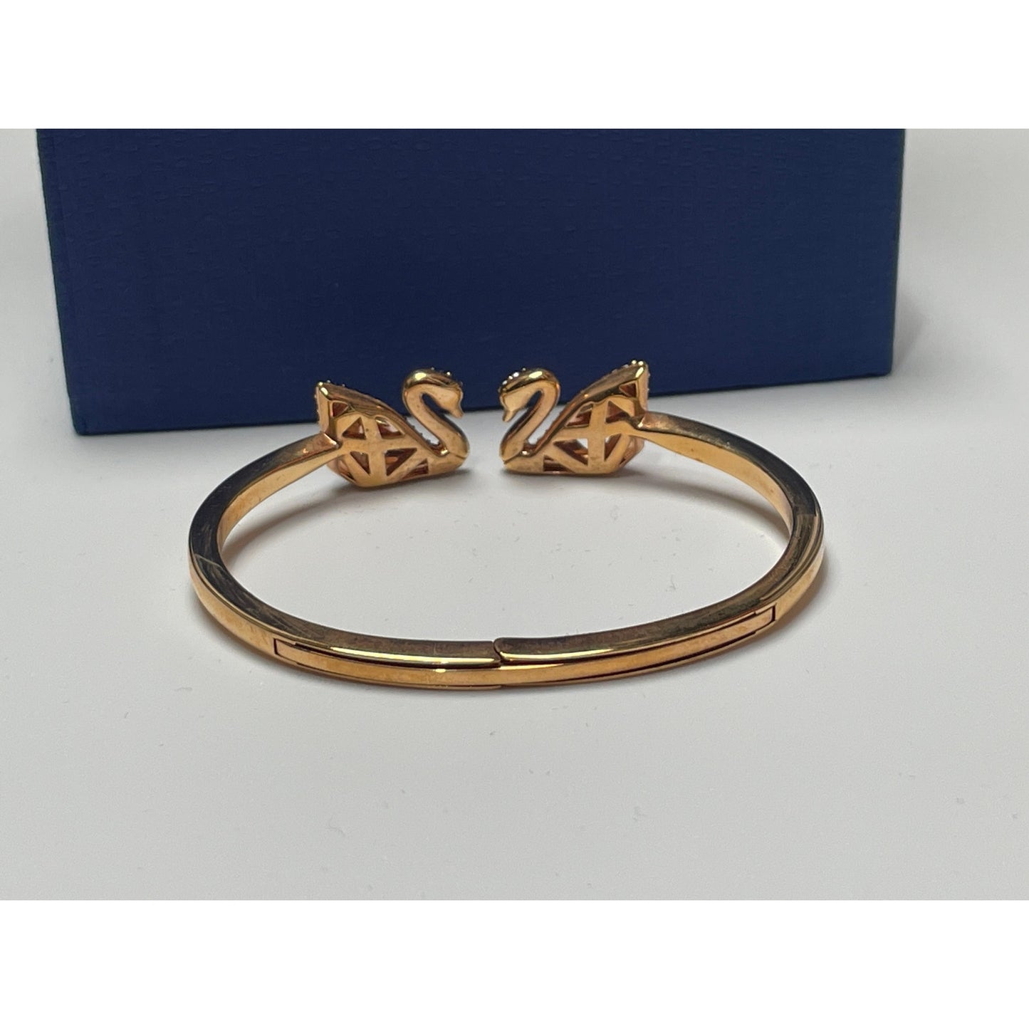 Swarovski Facet Swan Bangle Bracelet Multi Color, Size Large