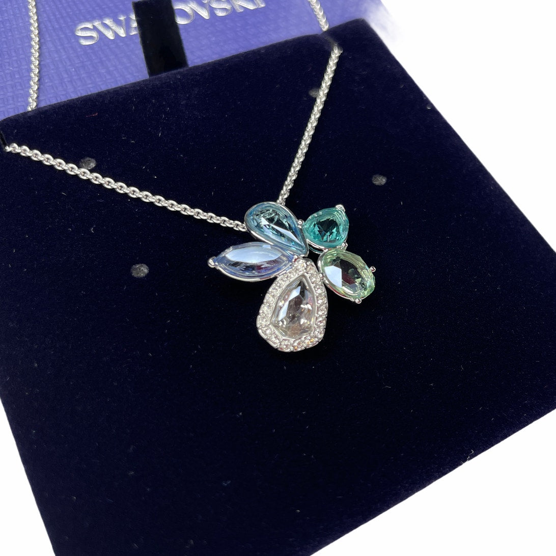 Swarovski Sunny multicolor Necklace Light multi-colored, Rhodium plated