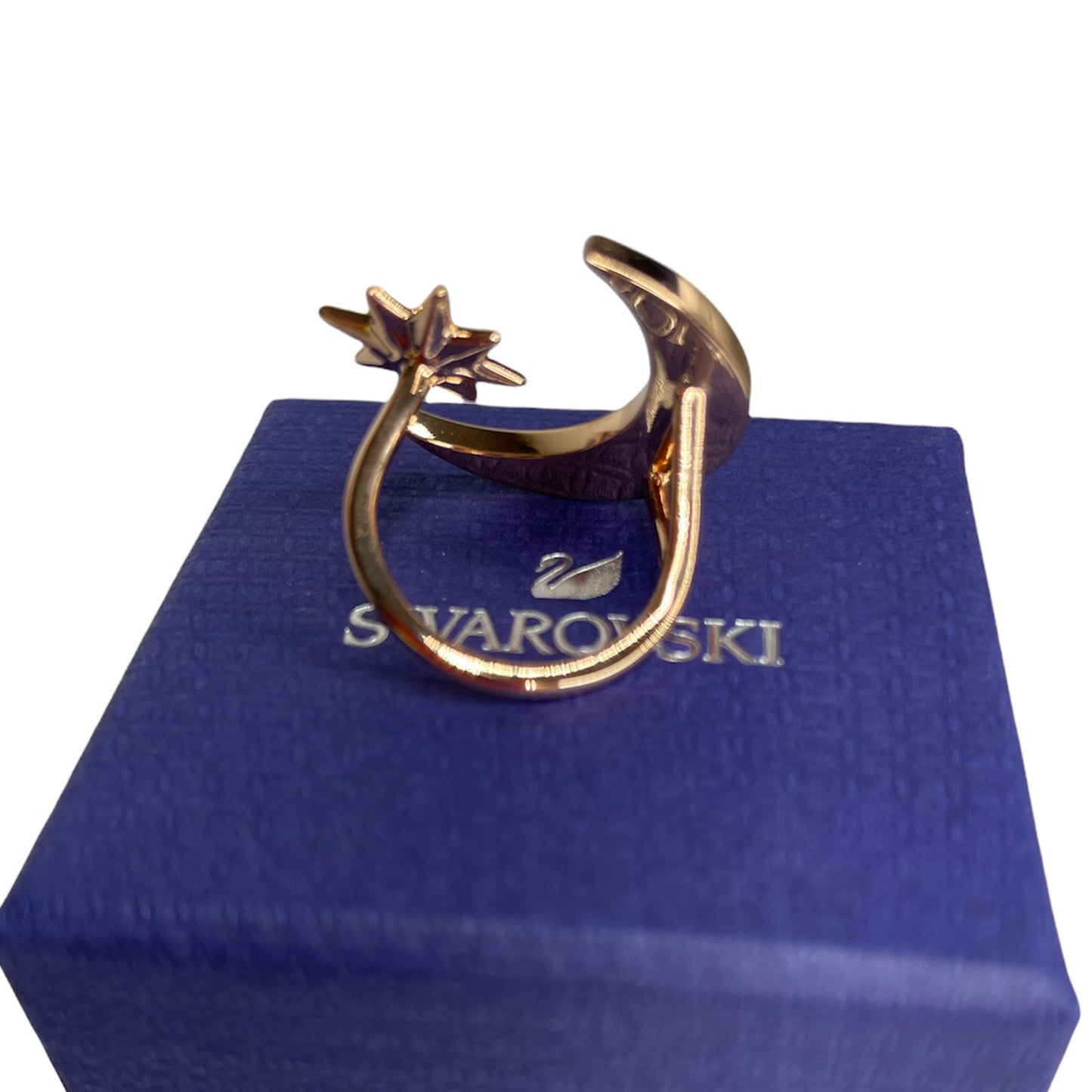 Swarovski Symbolic Moon Star Motifs Ring Rose Gold Tone 50 EUR / 5 USA
