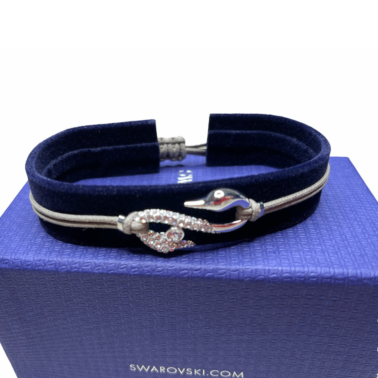 Swarovski Power Collection Hook Bracelet Gray, Rhodium plated