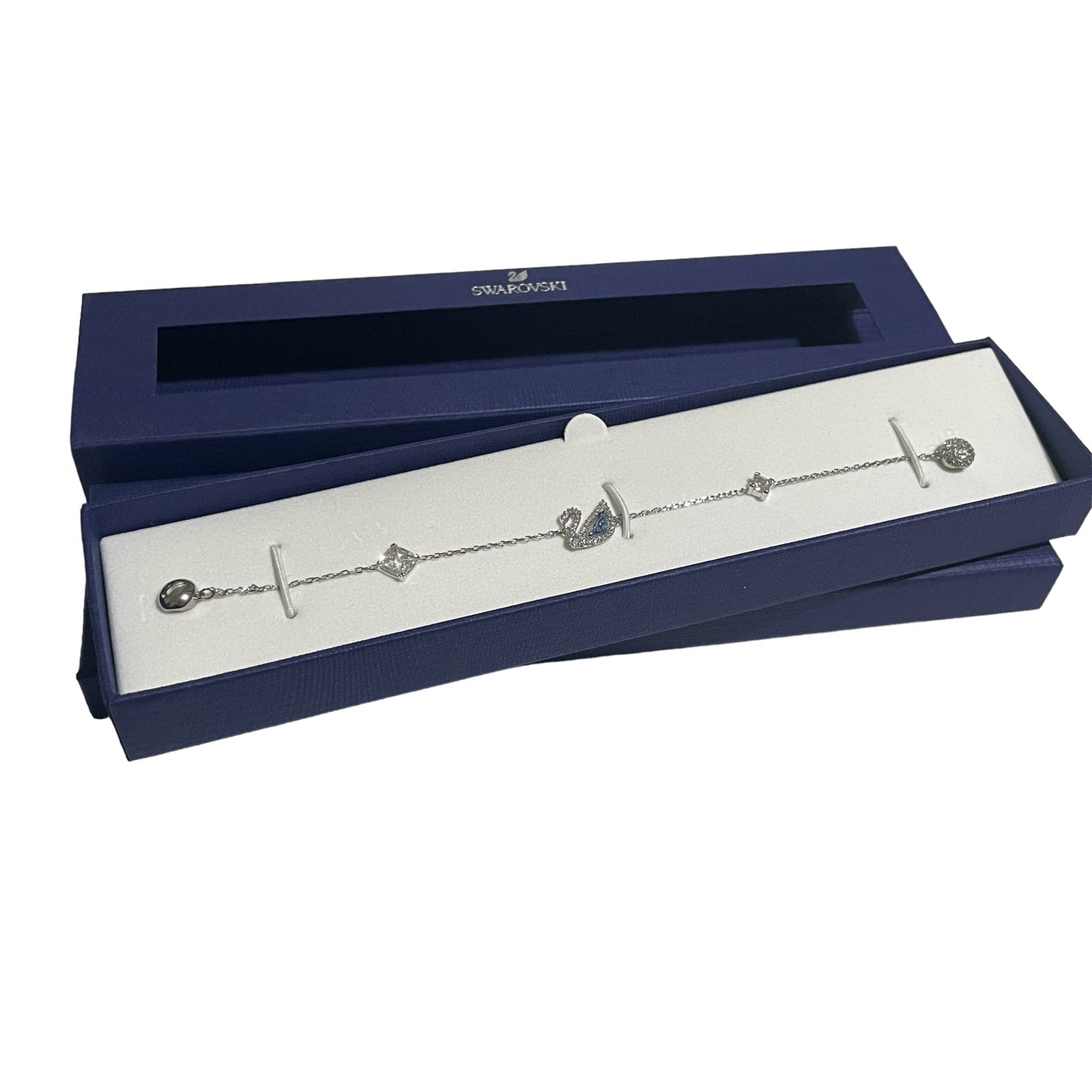 Swarovski Ladies Remix Crystal Swan Magnetic Bracelet, Size Medium