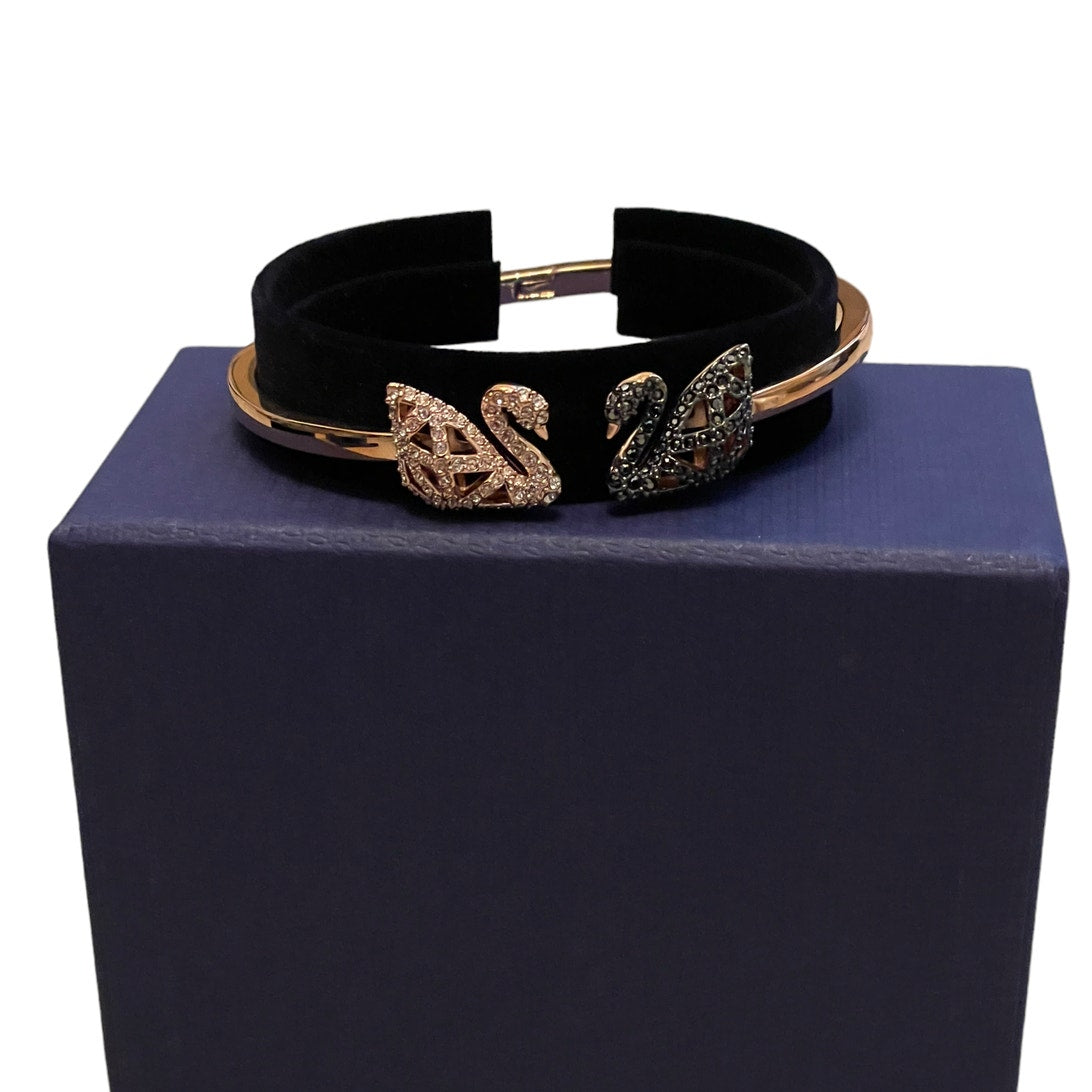 Swarovski Facet Swan Bangle Bracelet Multi Color, Size M