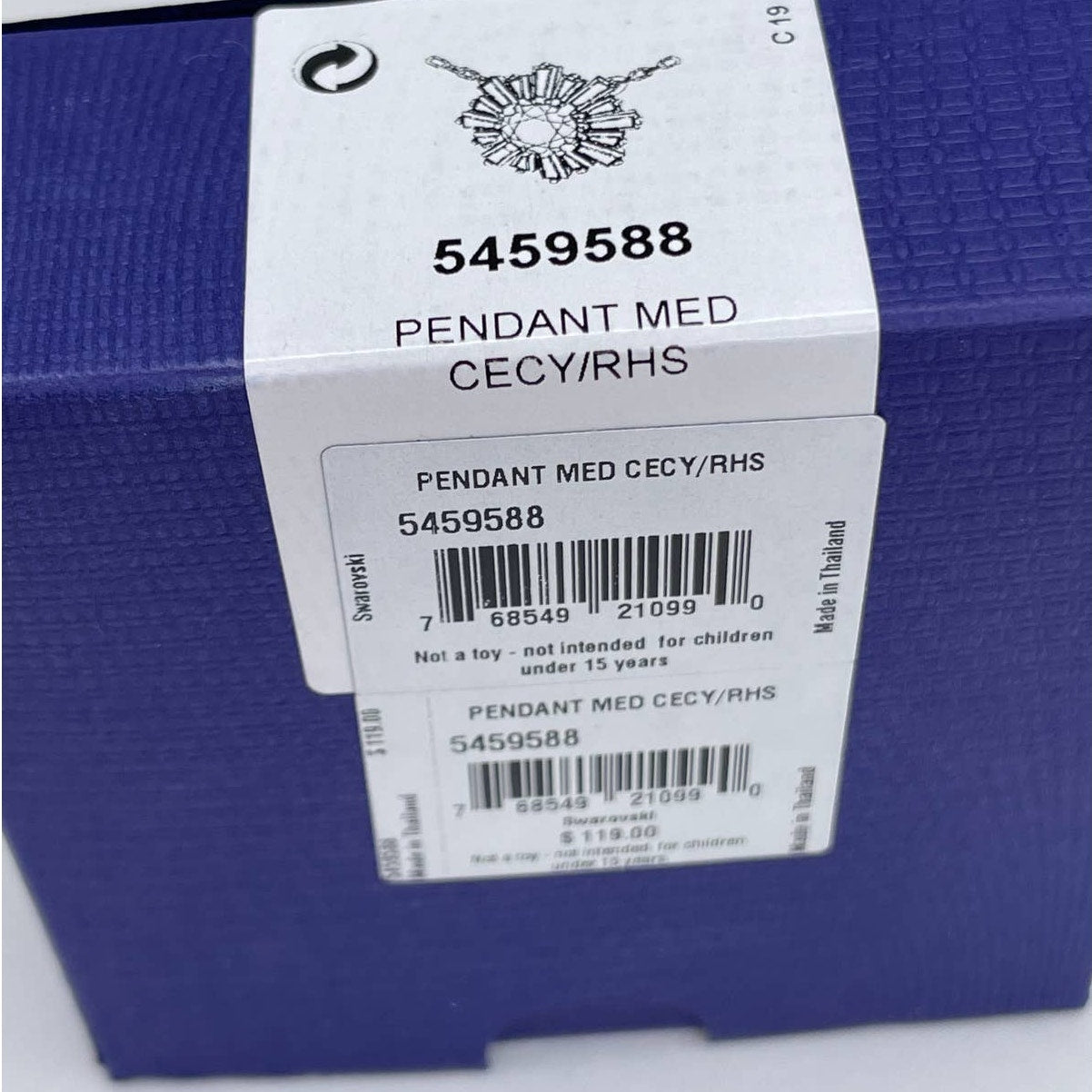 Swarovski Sunshine Pendant Necklace Rhodium plated