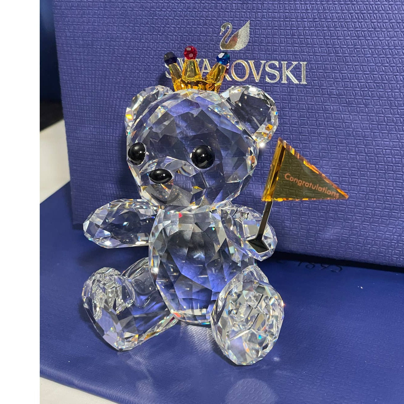 Swarovski Kris Bear Congratulations Figurine New