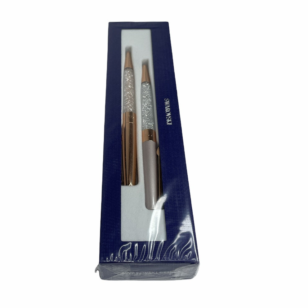 Swarovski Crystalline Ballpoint Rose Tone Pen Set