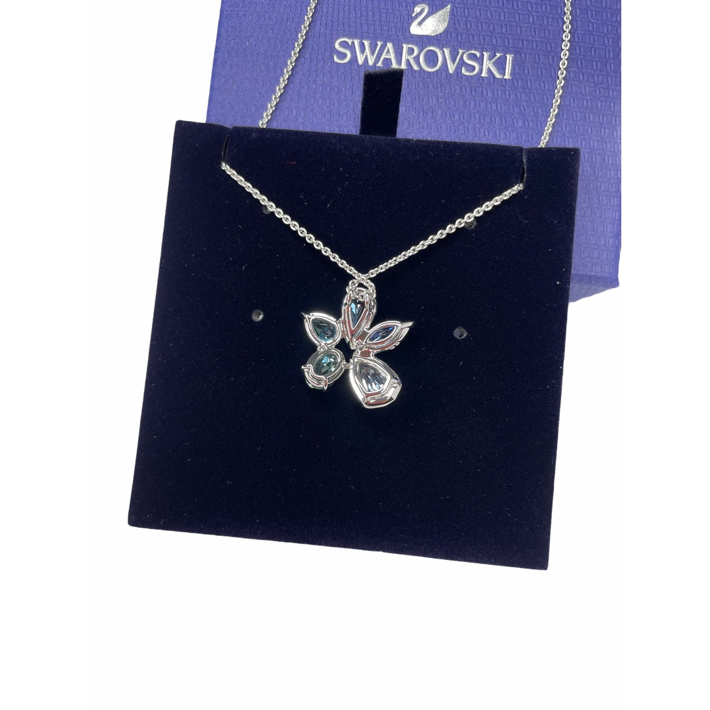 Swarovski Sunny multicolor Necklace Light multi-colored, Rhodium plated