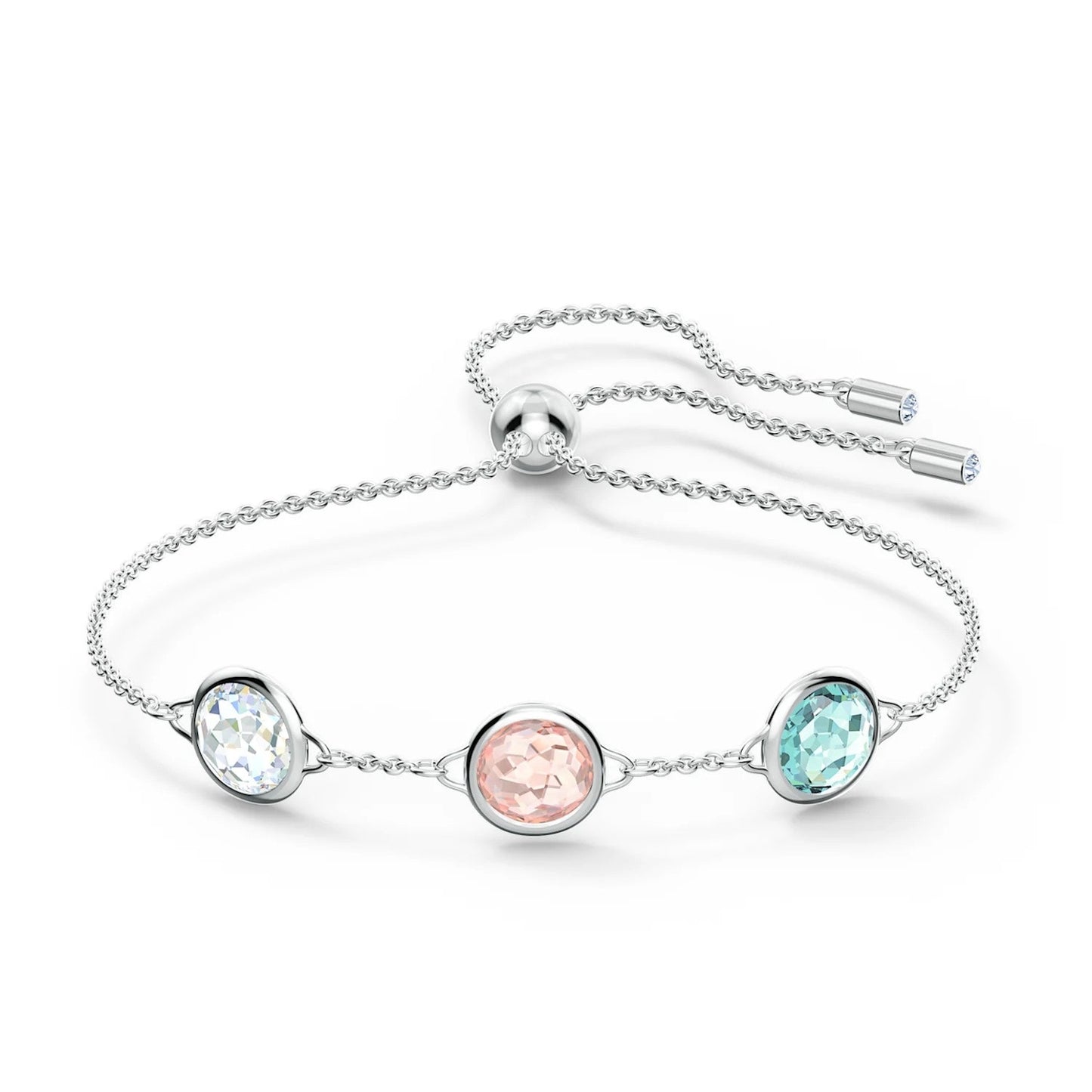 Swarovski Tahlia bracelet Round, Multicolored, Rhodium plated M