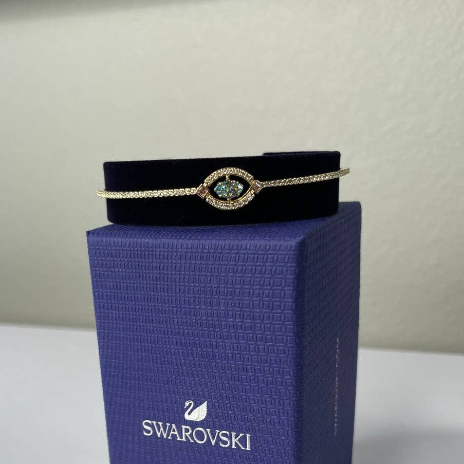 Swarovski Sparkling Dance Bracelet Medium Gold Tone