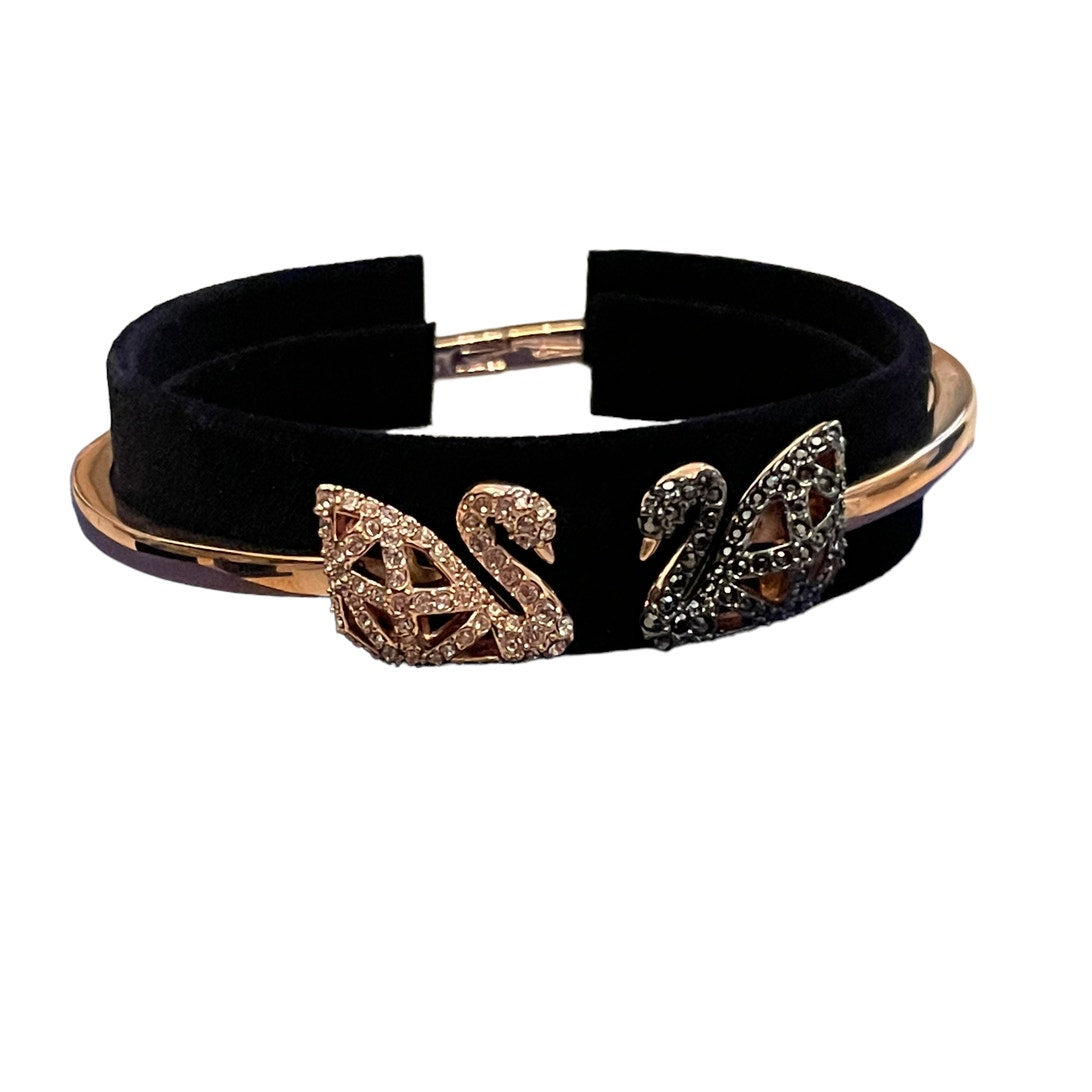 Swarovski Facet Swan Bangle Bracelet Multi Color, Size Large