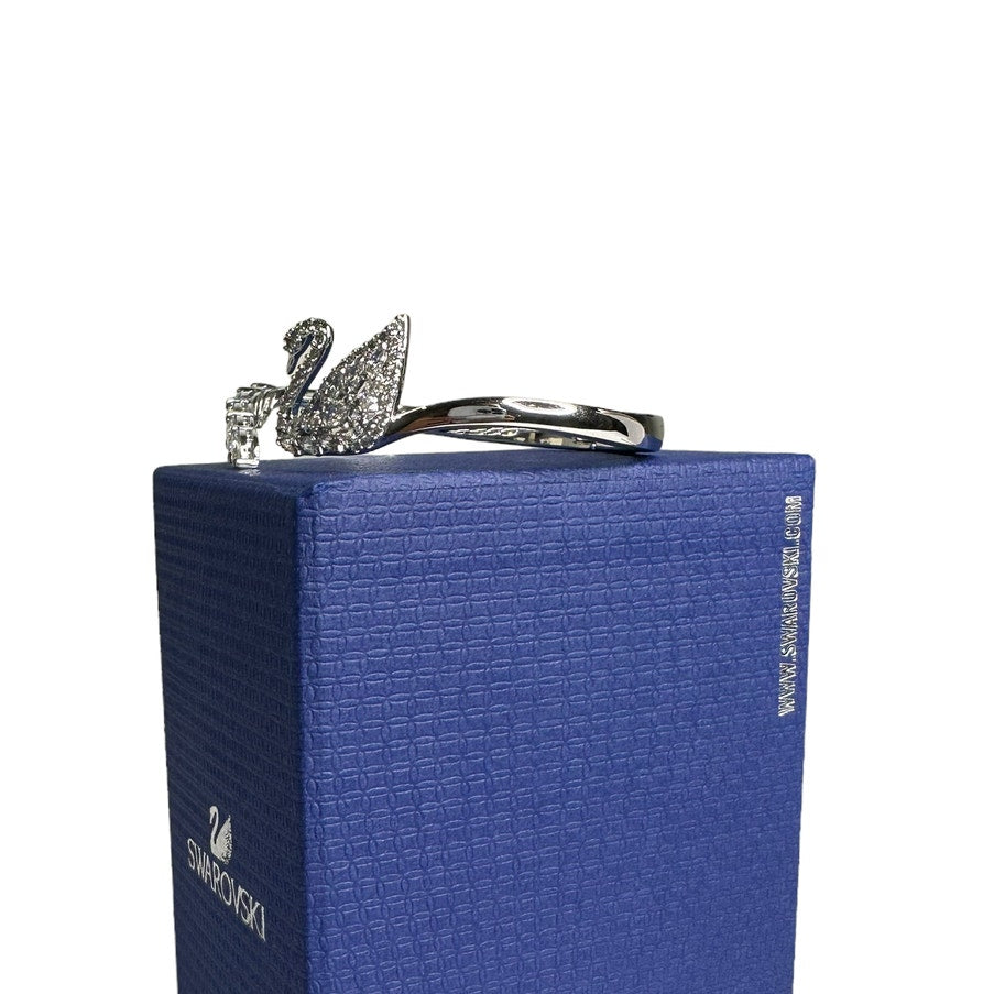 Swarovski Swan Lake Bangle Bracelet, Rhodium plated Large