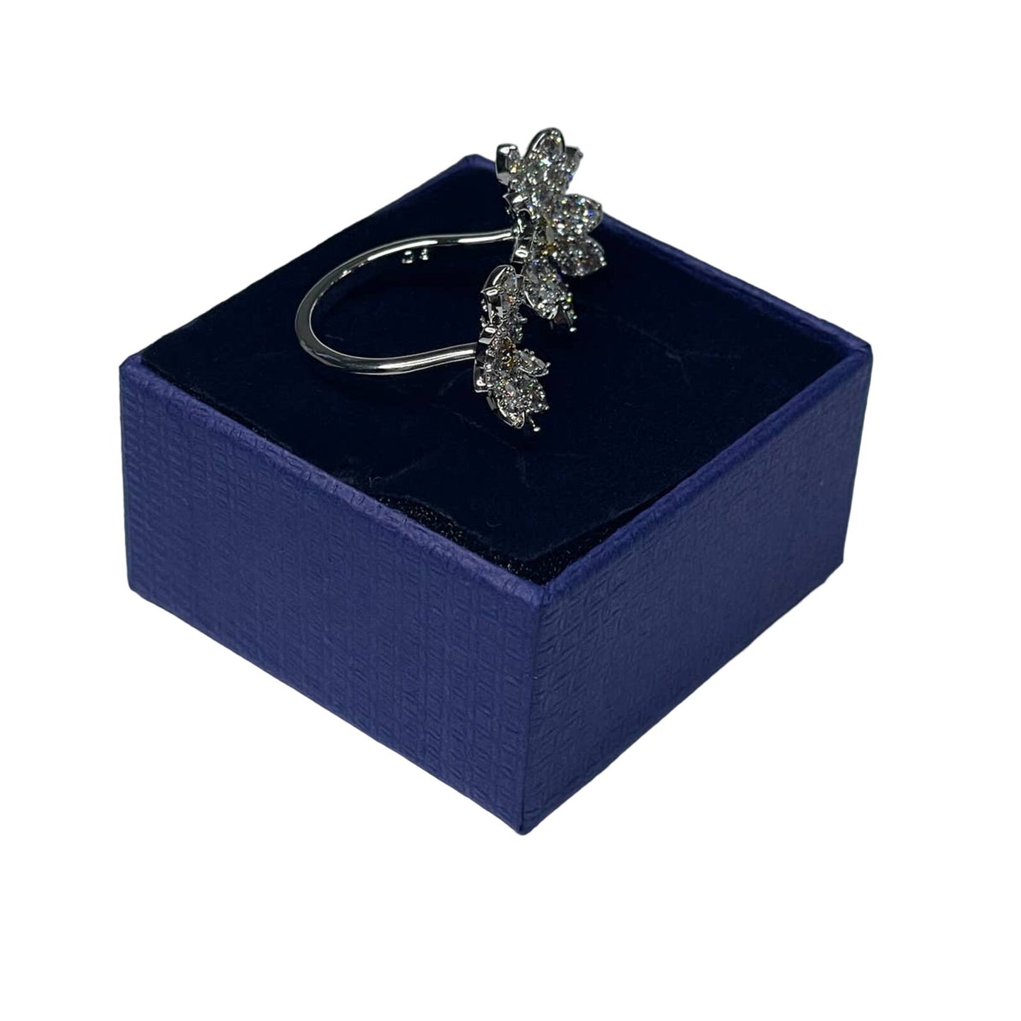 Swarovski Eternal Flower open ring Flower, Yellow, Mixed metal finish SIZE 50/ 5 USA