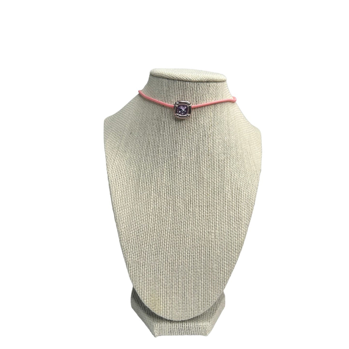 Swarovski Dulcis Cushion cut, Pink Necklace