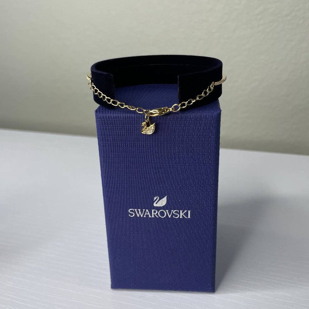 Swarovski Sparkling Dance Bracelet Medium Gold Tone