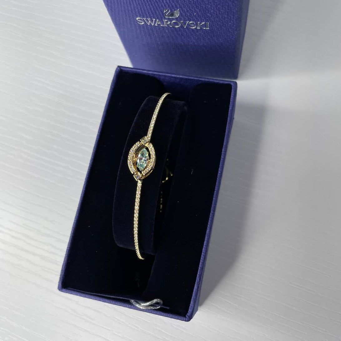 Swarovski Sparkling Dance Bracelet Medium Gold Tone