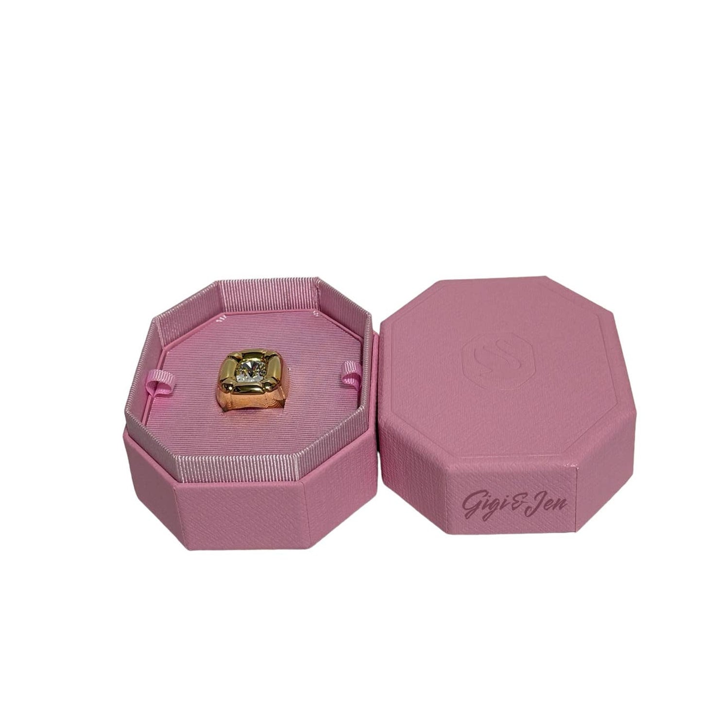 Swarovski Dulcis Cocktail Ring Size 60/ 9 Color gold New