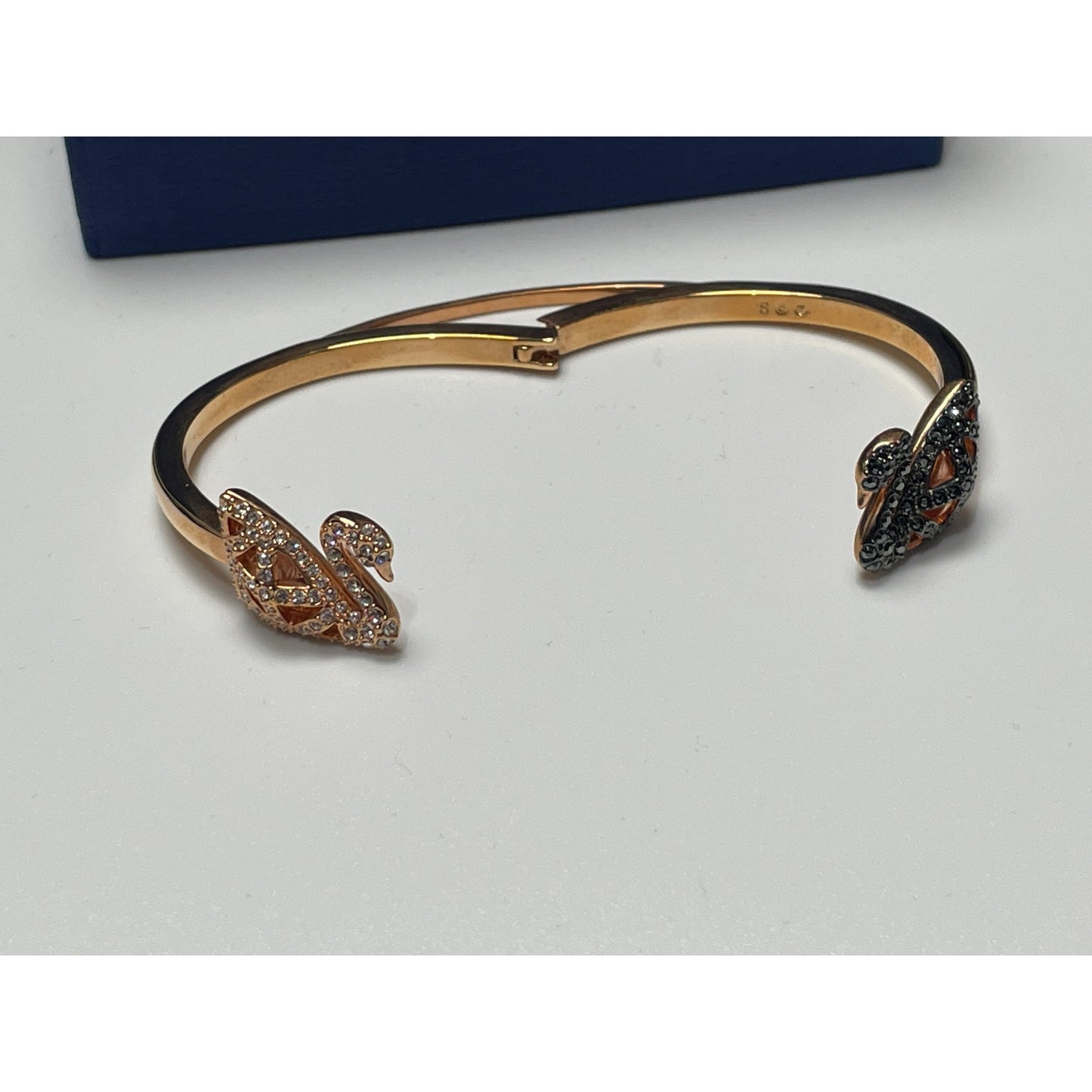 Swarovski Facet Swan Bangle Bracelet Multi Color, Size Large