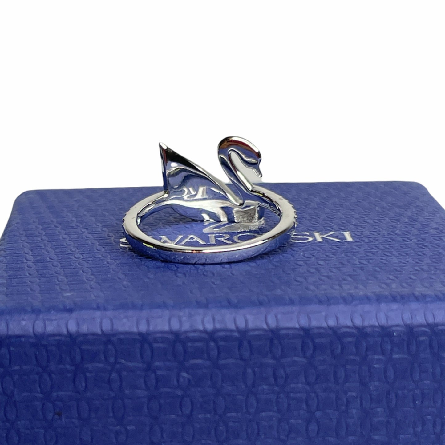 Swarovski Iconic Swan Clear Crystal Silver Rhodium Plated Ring size 52 / 6