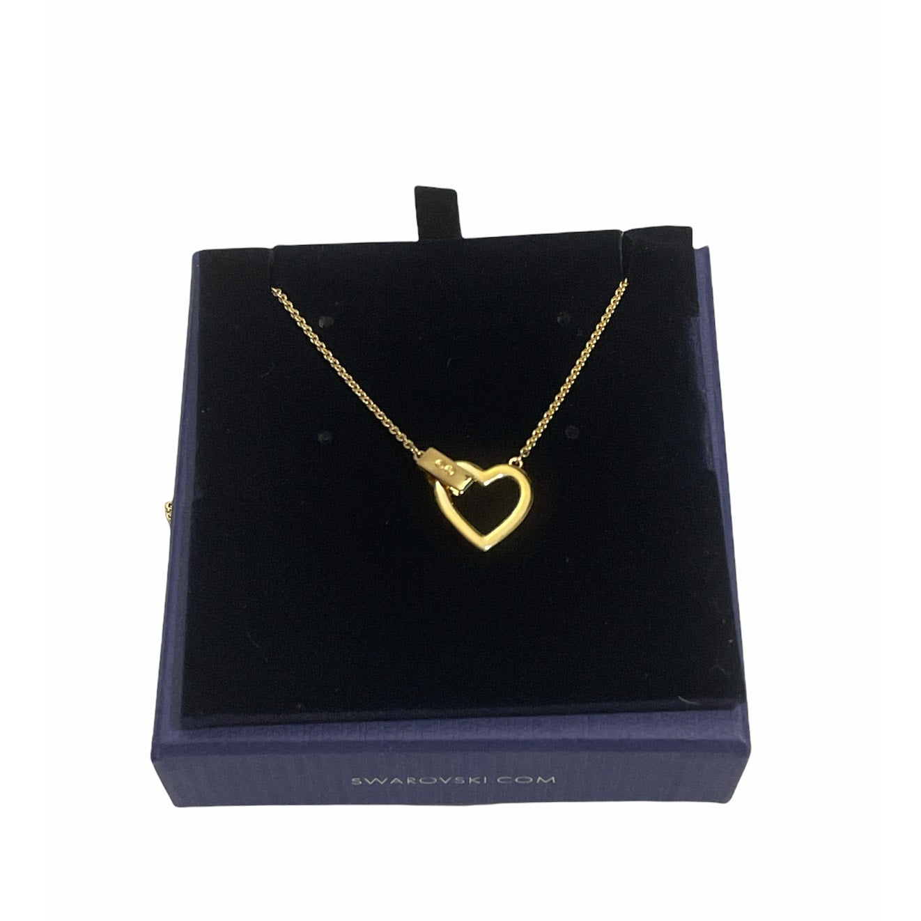 Swarovski Lovely Heart Pendant Necklace Red Gold plating new