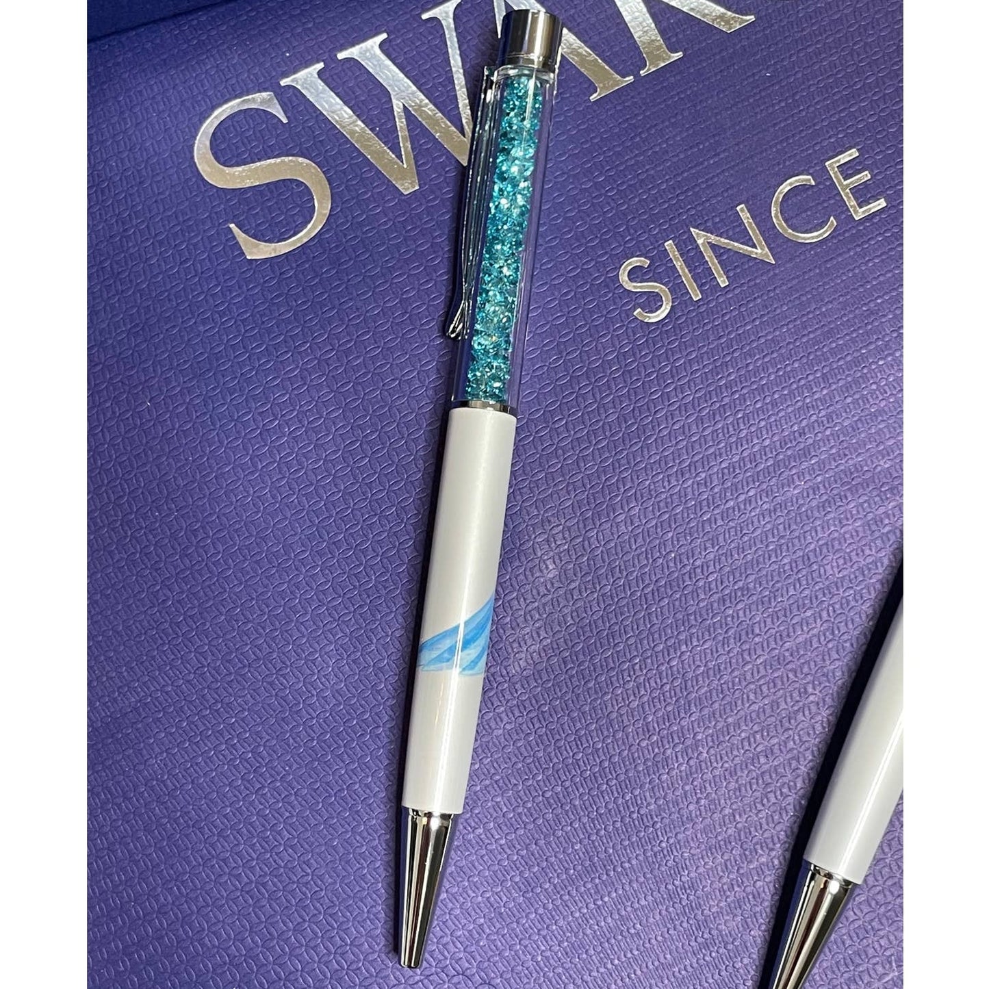 Swarovski Disney Frozen Ana and Olaf Crystal Steel BallPoint Pen set