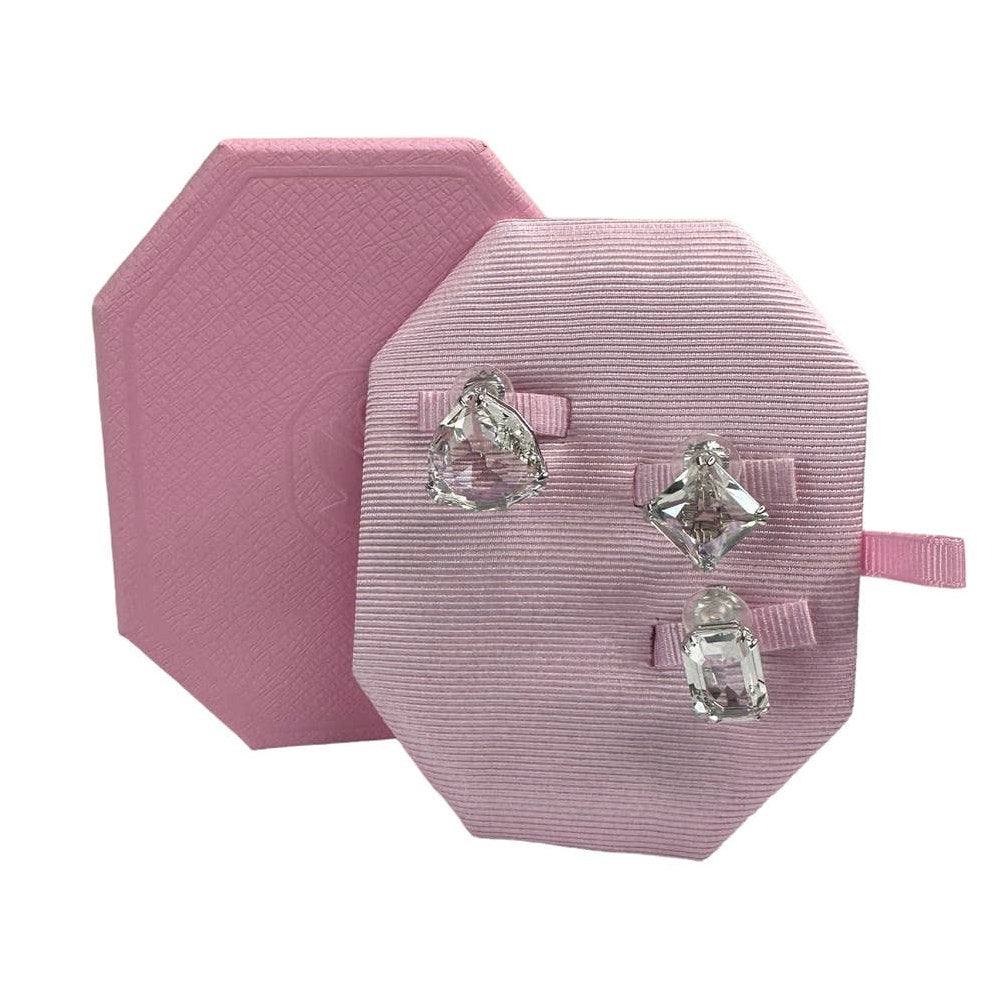 Swarovski Millenia clip earring 3 Asymmetrical design, White, Rhodium plated