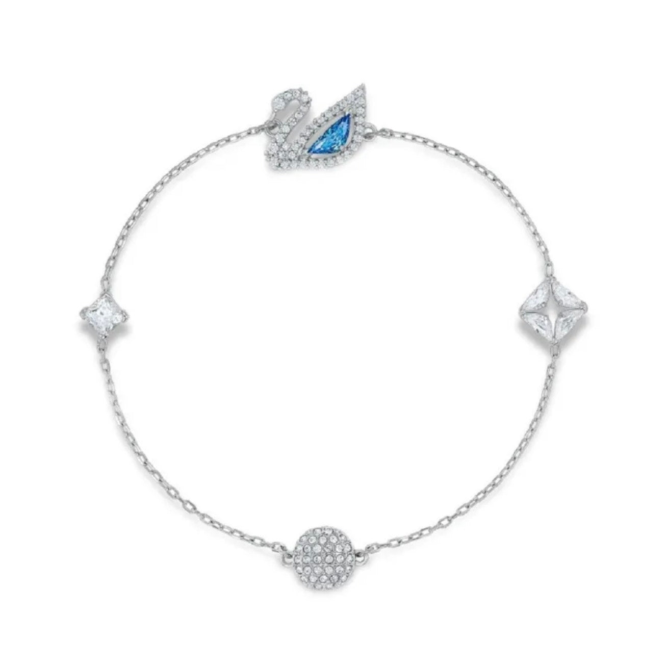 Swarovski Ladies Remix Crystal Swan Magnetic Bracelet, Size Medium