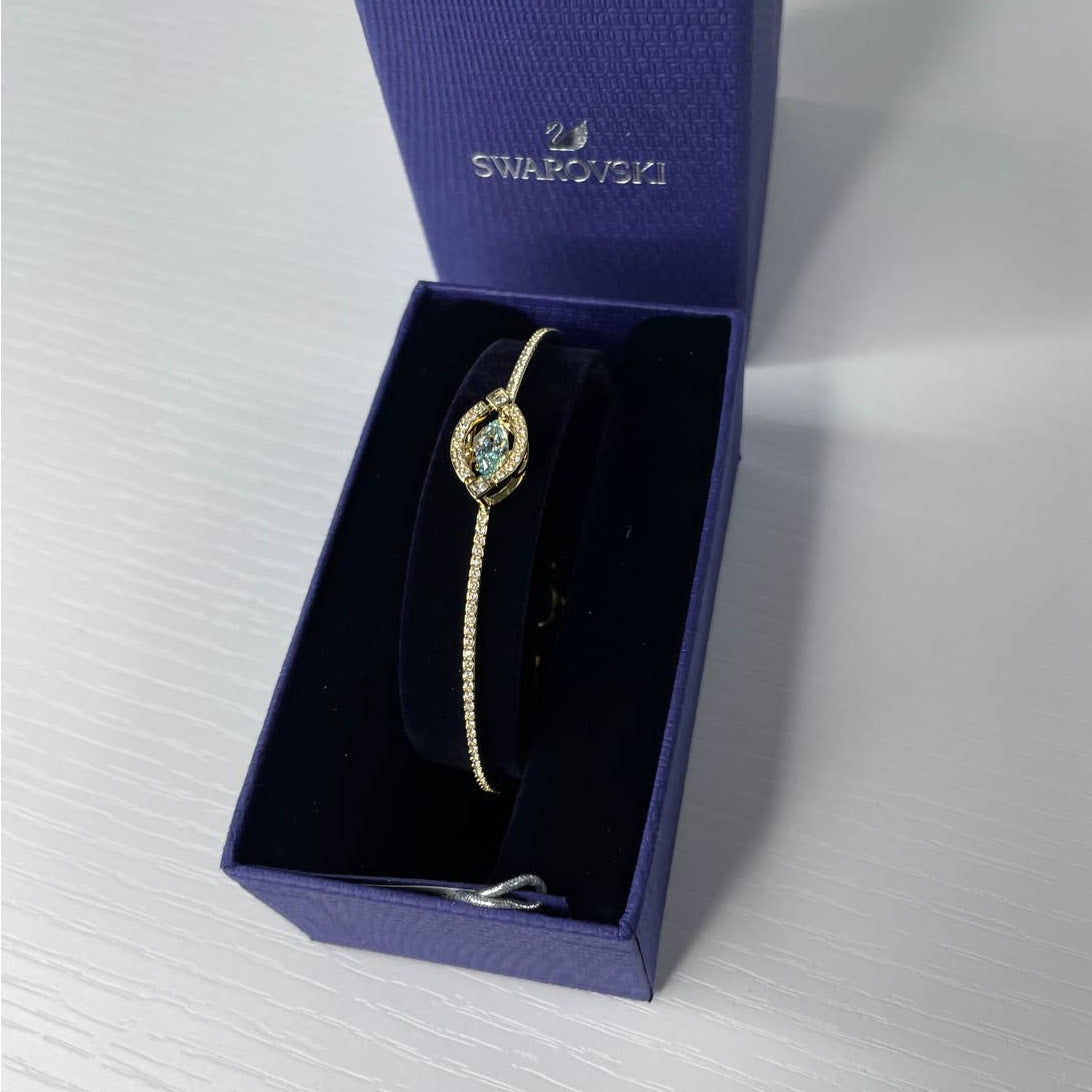 Swarovski Sparkling Dance Bracelet Medium Gold Tone
