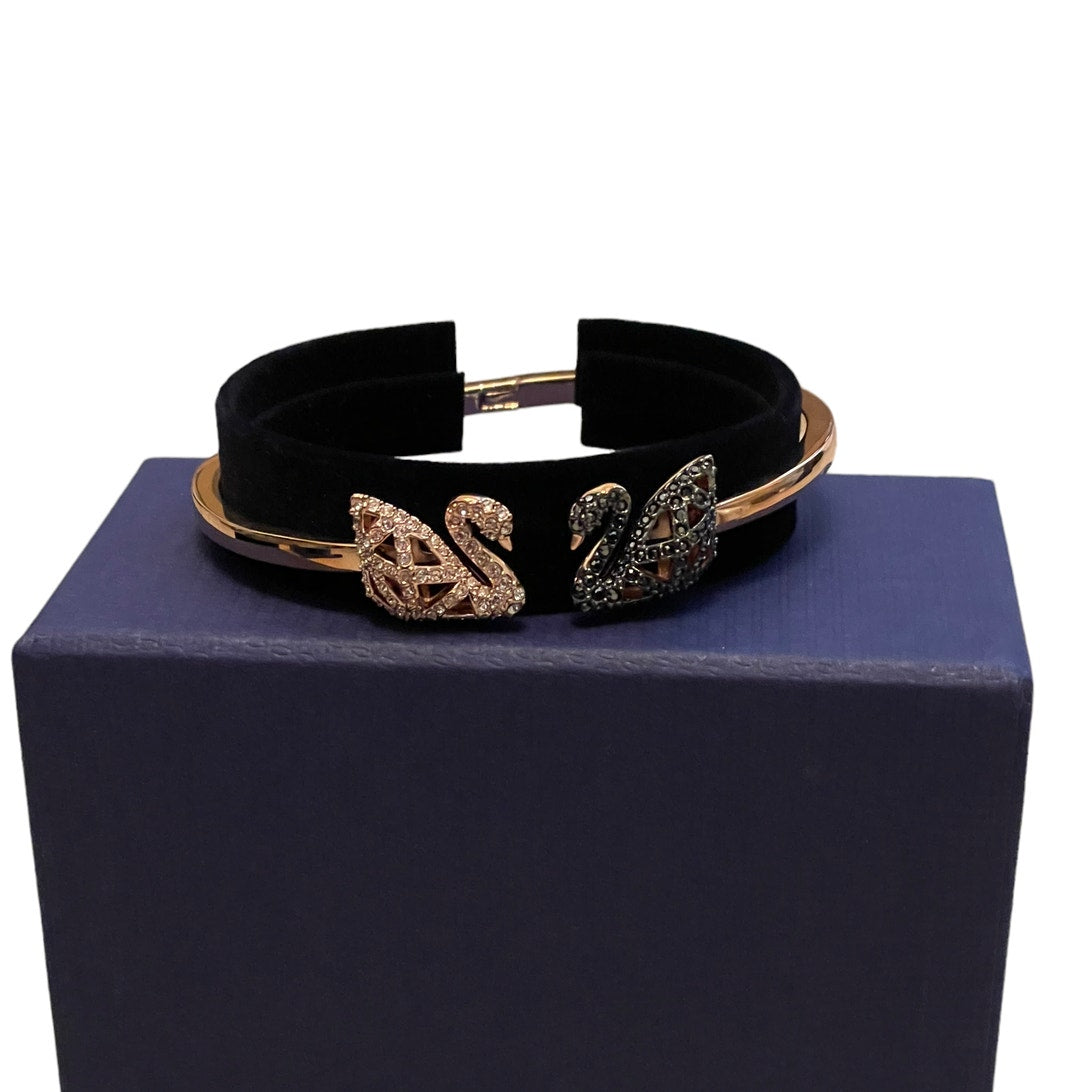 Swarovski Facet Swan Bangle Bracelet Multi Color, Size Large
