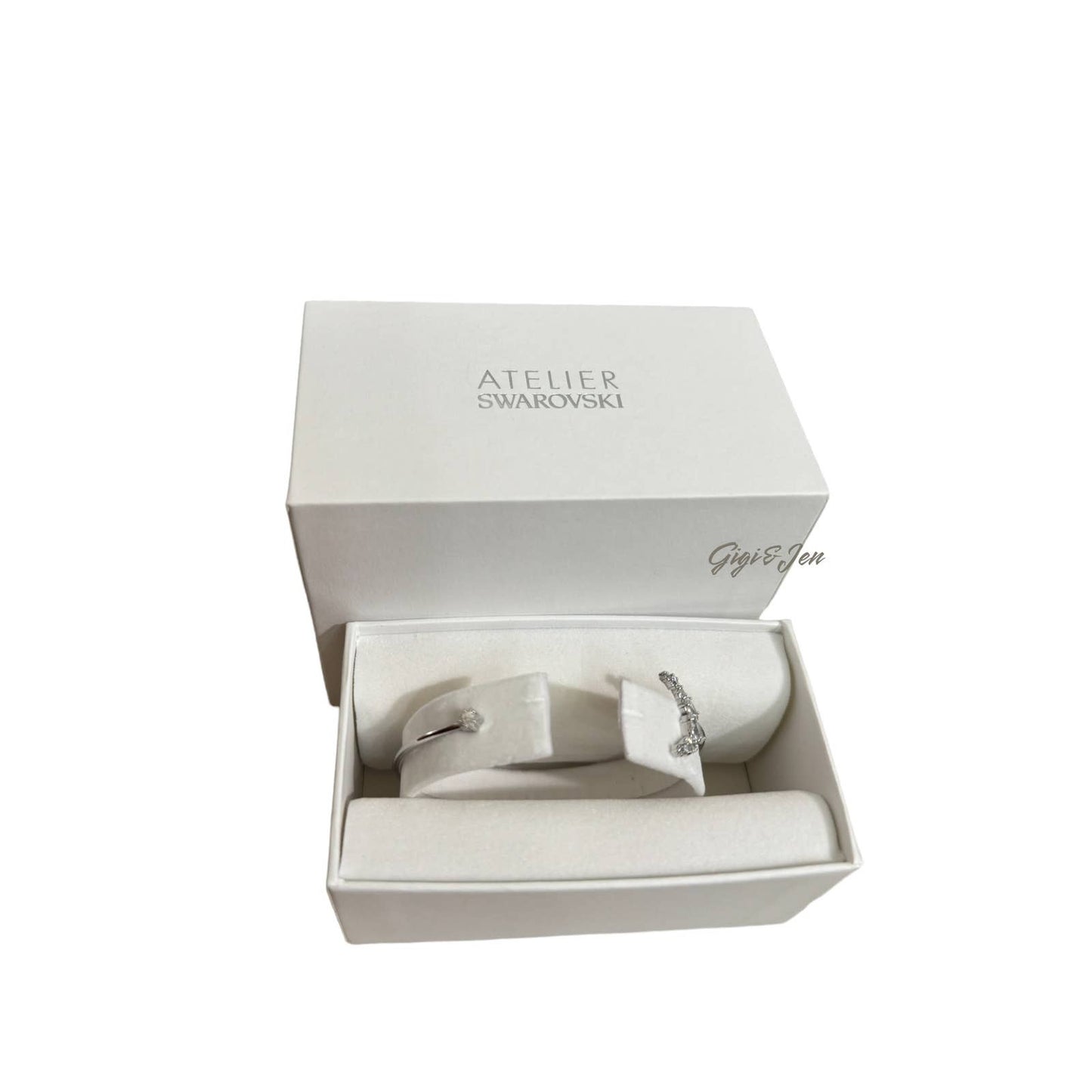 Swarovski Penélope Cruz Moonsun Cuff, White, Rhodium Plated
