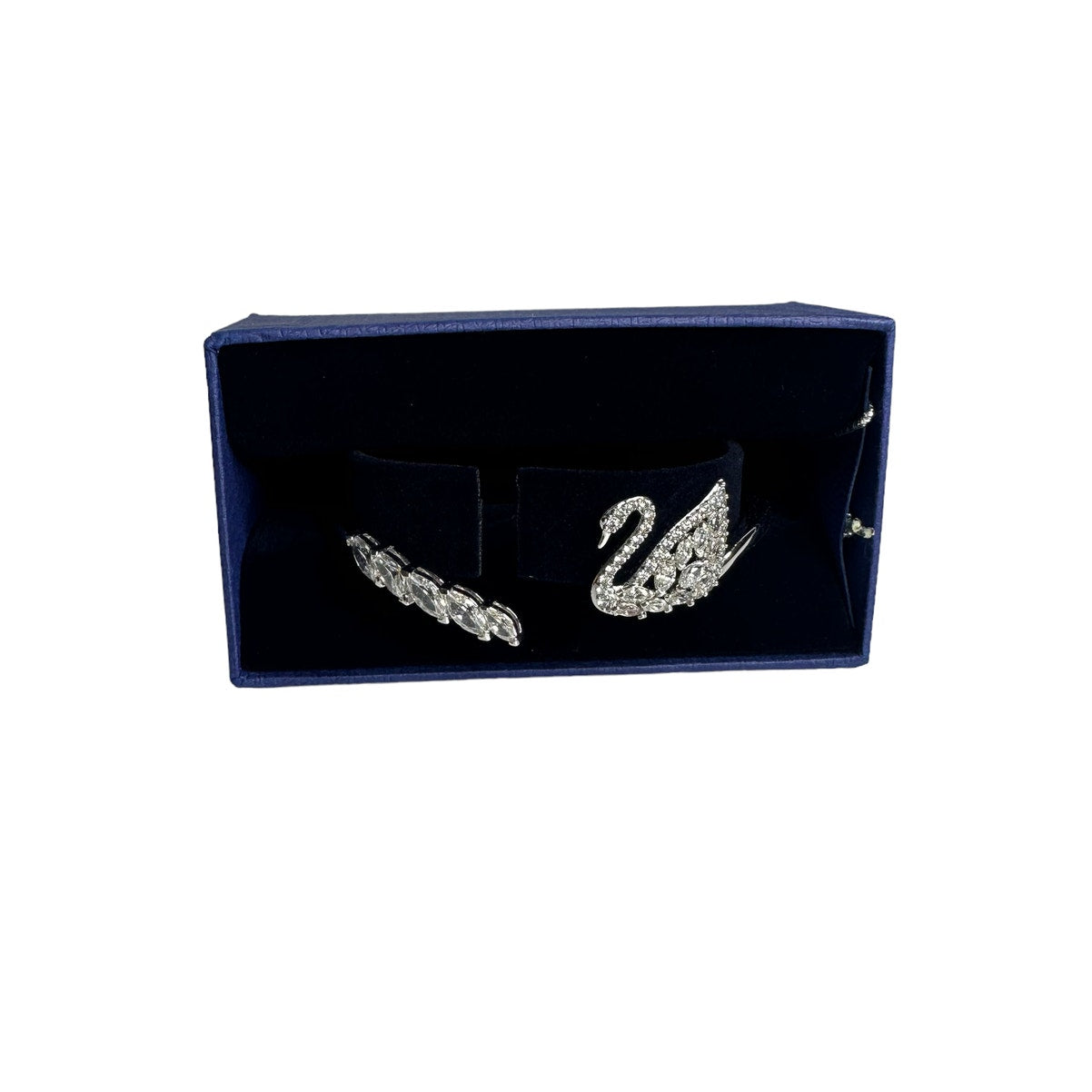 Swarovski Swan Lake Bangle Bracelet, Rhodium plated Large