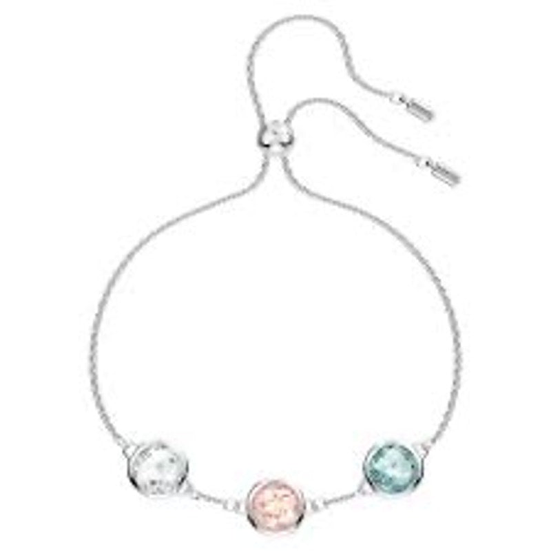 Swarovski Tahlia bracelet Round, Multicolored, Rhodium plated M