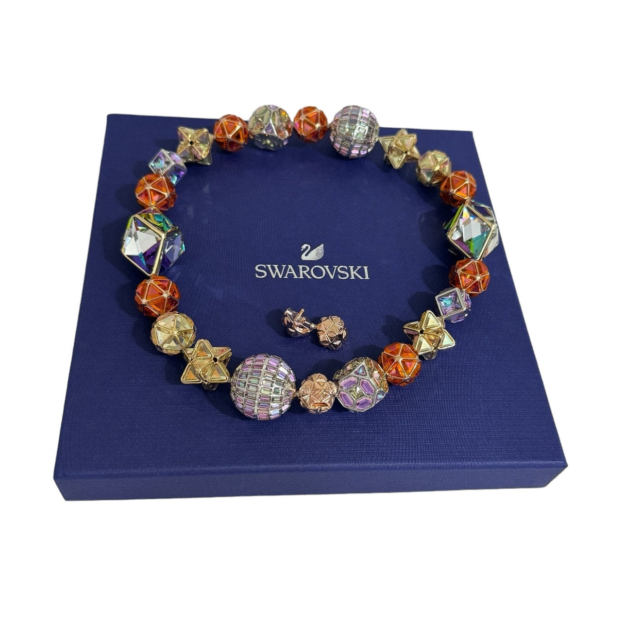 Swarovski Curiosa necklace Magnetic closure, Multicolored, Mixed metal finish