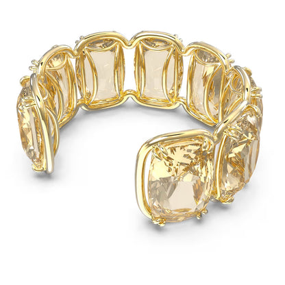 Swarovski Harmonia cuff Oversized floating crystals, Gold tone small