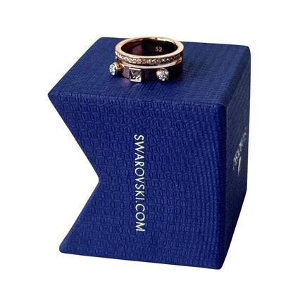 Swarovski Thrilling ring White, Rose gold-tone plated size 6