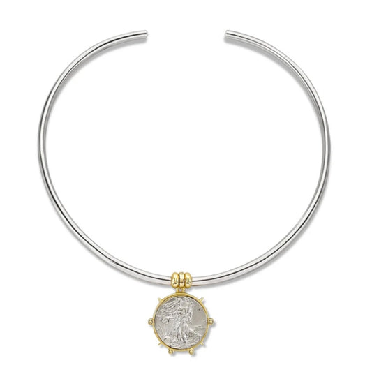 Medallion Necklace Coin Choker