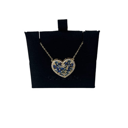 Blue Heart of Shine gold Necklace