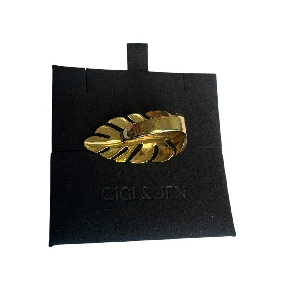 Golden Goddess Palm Ring Size 7 adjustable