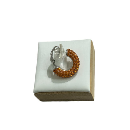 Swarovski Tigris ear cuff SINGLE , Orange, Rhodium plated New