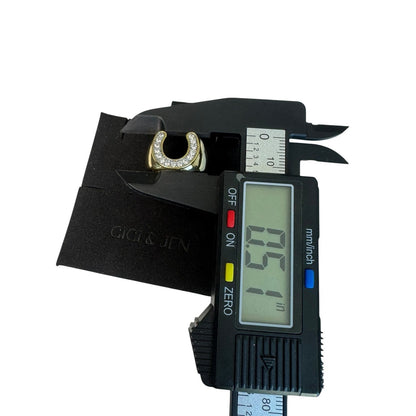 Two Tone Horseshoe Ring adjustable