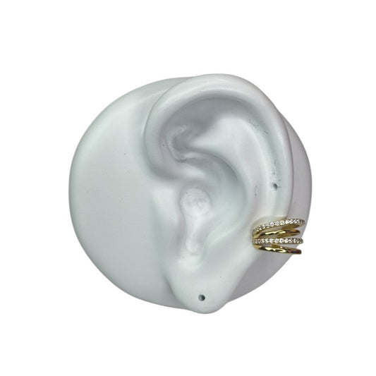 Ear Cuff Earring for Women Non Pierced Cartilage Gold Color Single