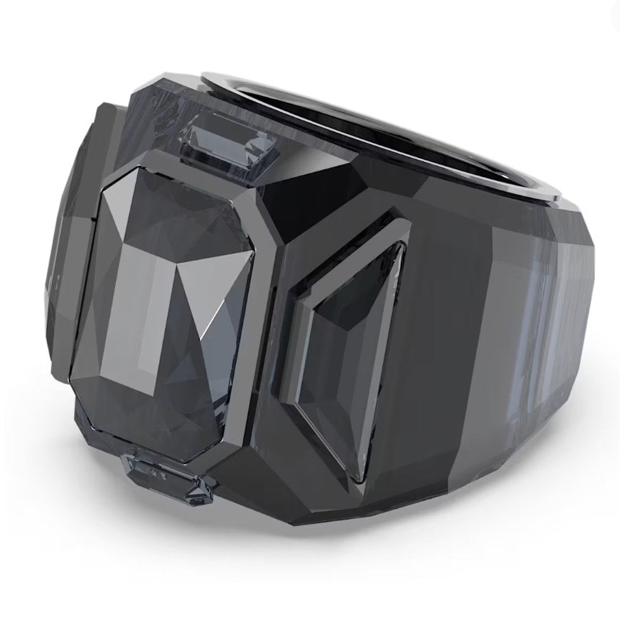 Swarovski Chroma cocktail ring Black, Ruthenium plated 55 EUR /  7 USA
