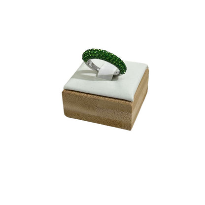 Swarovski Atelier Tigris ring Green, Rhodium plated