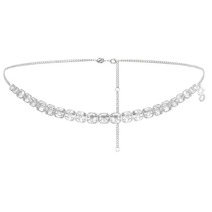 Swarovski x SKIMS belly chain, Imperial cut, White