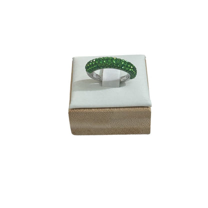 Swarovski Atelier Tigris ring Green, Rhodium plated