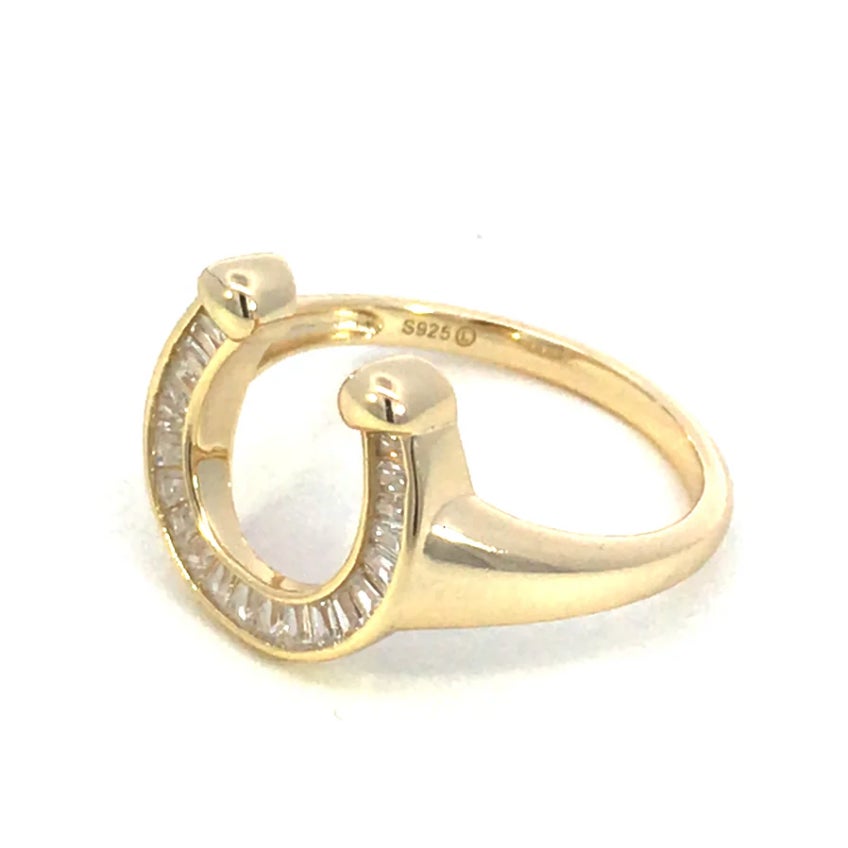 Make It Happen Gold Horseshoe Ring for Women Size 6