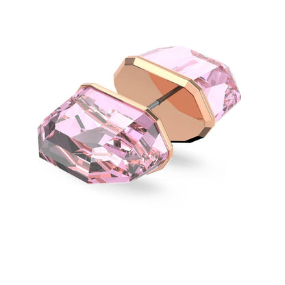 Swarovski Lucent stud earring SINGLE, Pink, Rose gold-tone plated