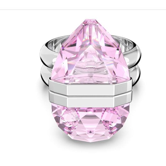 Swarovski Lucent ring Magnetic, Pink, Rhodium plated 58EUR / 8 USA