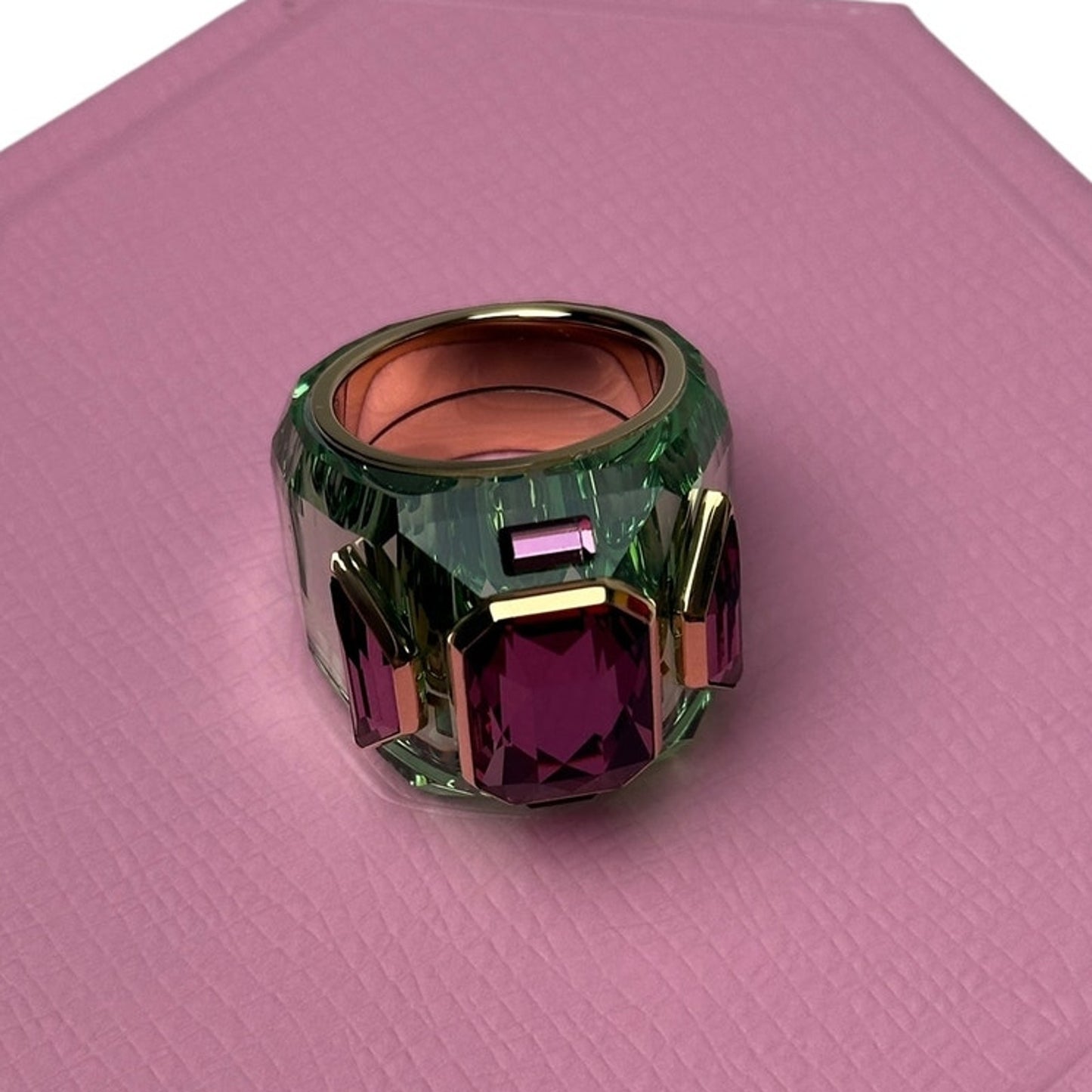 Swarovski Chroma cocktail ring Multicolored, Gold-tone plated  EUR 55  / 7 USA